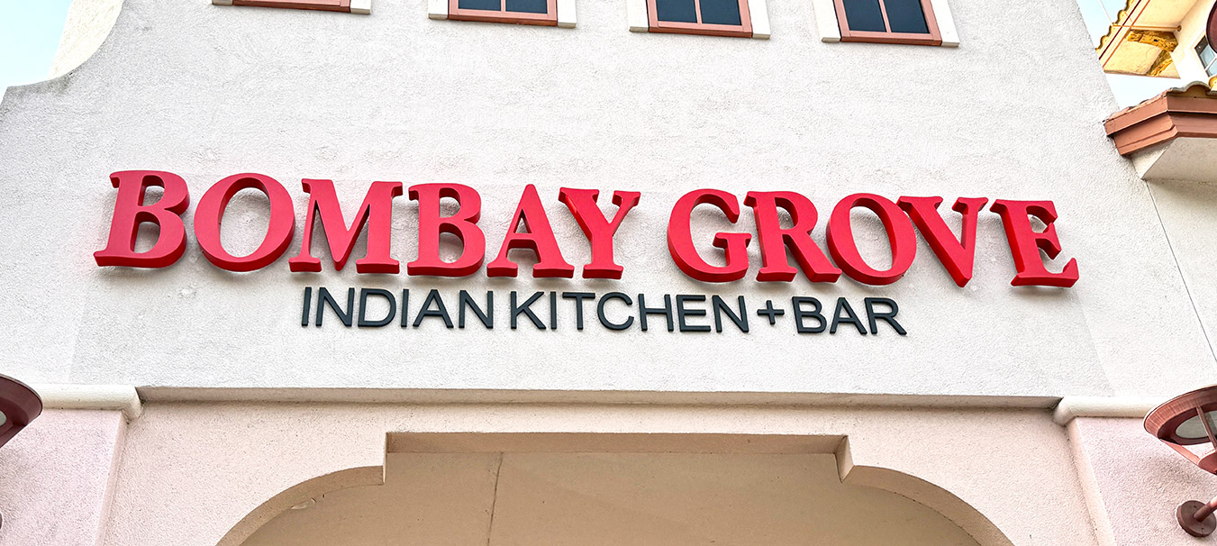 Bombay Grove Indian Kitchen + Bar exterior sign in Boca Raton